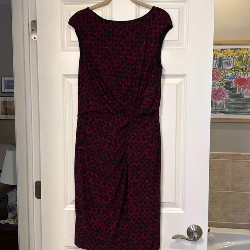 Lauren Ralph Lauren Black & Deep Red Dress - Picture 2 of 4